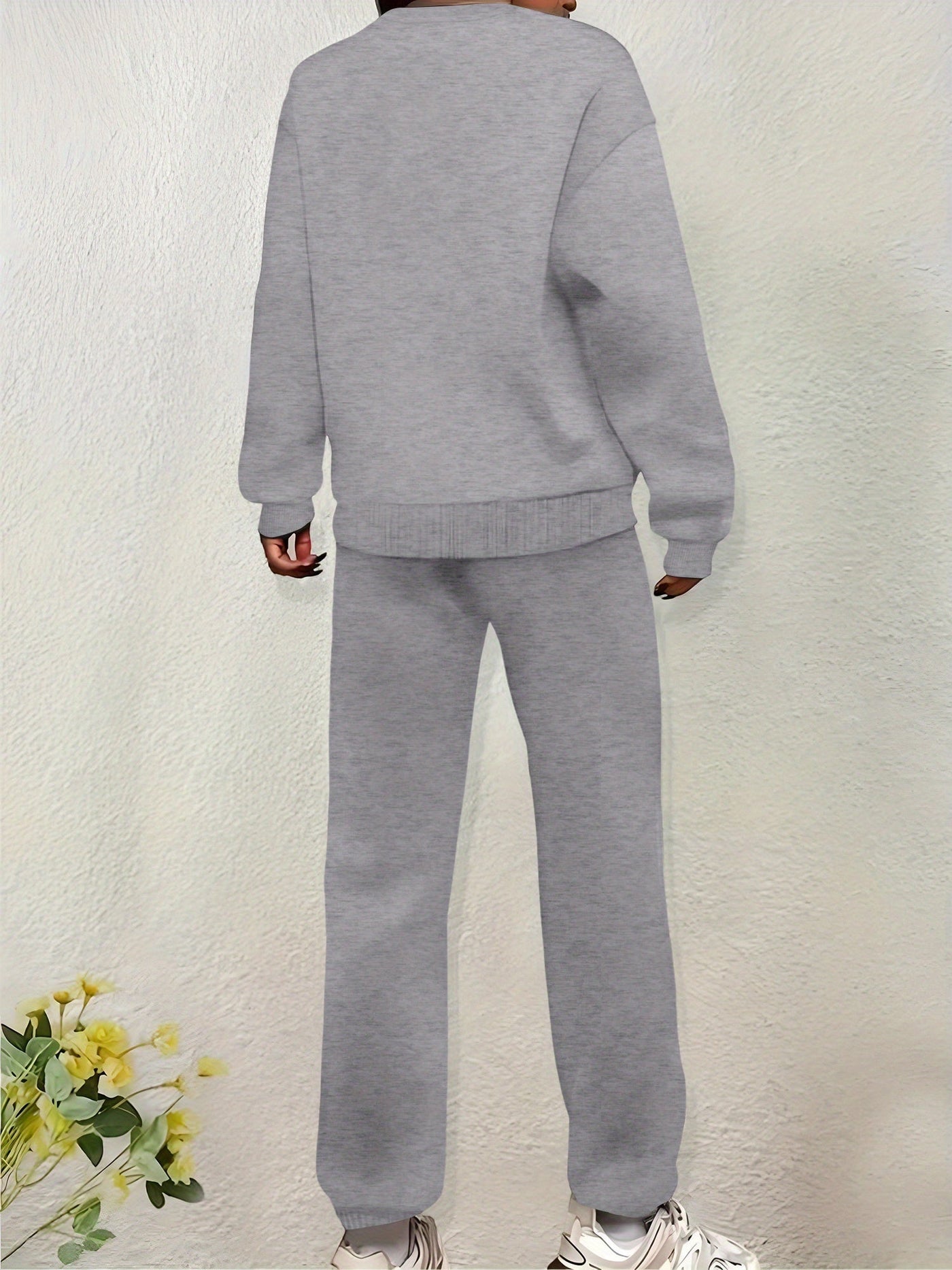 Vintage "Los Angeles" Print Pullover & Jogginghose Outfit Für Damen | Perfekt für Herbst/Winter