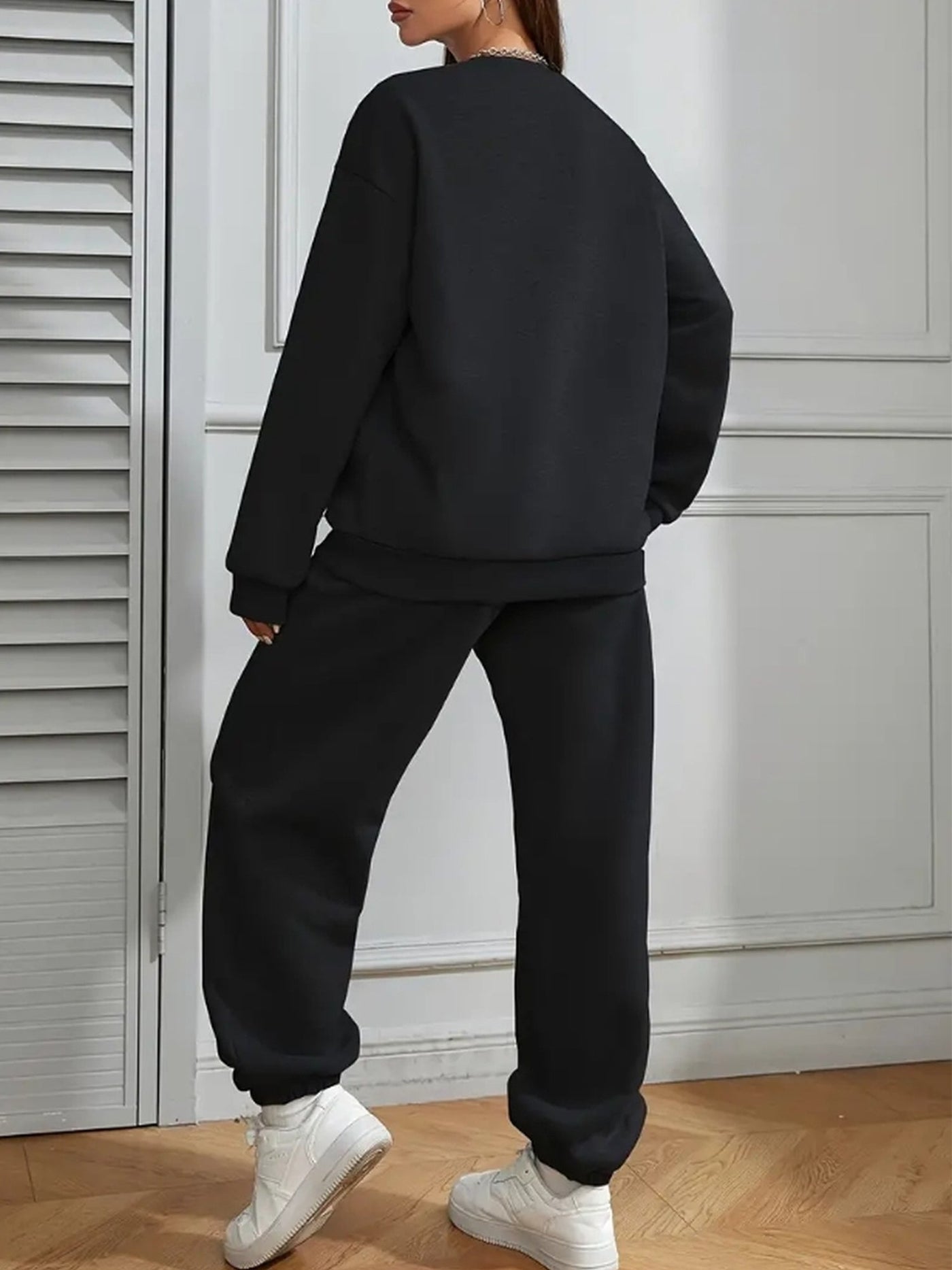 Vintage "Los Angeles" Print Pullover & Jogginghose Outfit Für Damen | Perfekt für Herbst/Winter