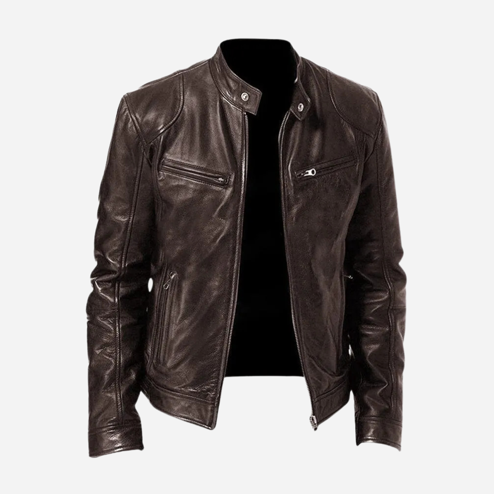 Dominic - Eine lässige Herren-Lederjacke mit schmaler Passform
