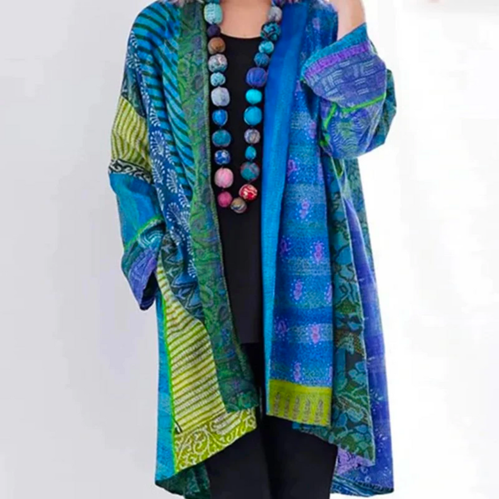 Strickjacke Damen Bunt Vintage Look | Locker Leicht