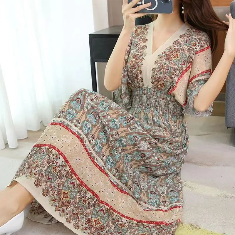 Basellia - Maxi-Kleid Retro & Casual