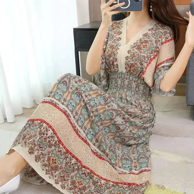 Basellia - Maxi-Kleid Retro & Casual