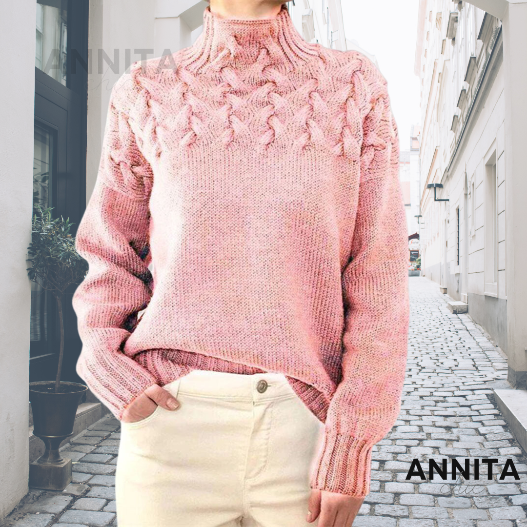 Stilvoll Baumwollrollkragen Gestrickter Pullover Für Damen | Perfekt für Casual Days