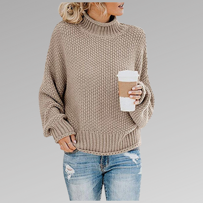 Kuscheliger Damen-Strickpullover mit Rollkragen – Modischer Pullover für Herbst und Winter