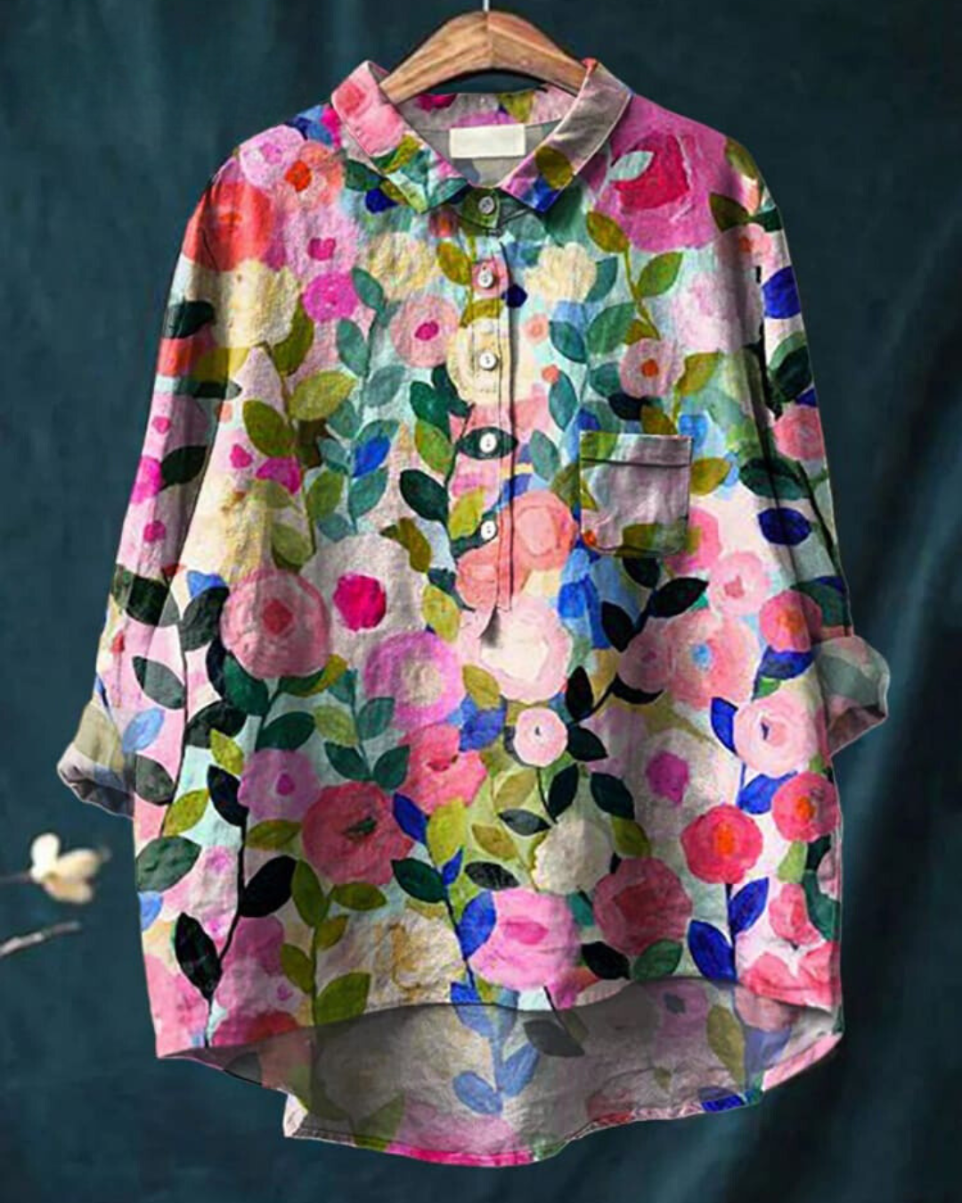 Elegante Bluse mit Blumenmuster für Damen