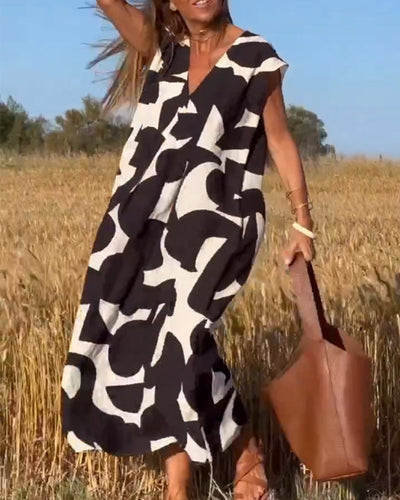 Camillechic™ – Damen Kleid Hochzeitsgast Mit Elegantem V-Ausschnitt