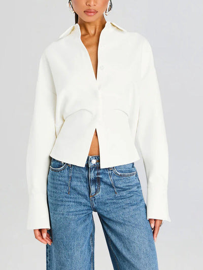 Celene – Strukturbluse mit modernem Twist