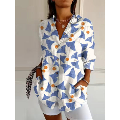 Arahmeshelle - Klassische Bluse Bedruckt Elegant