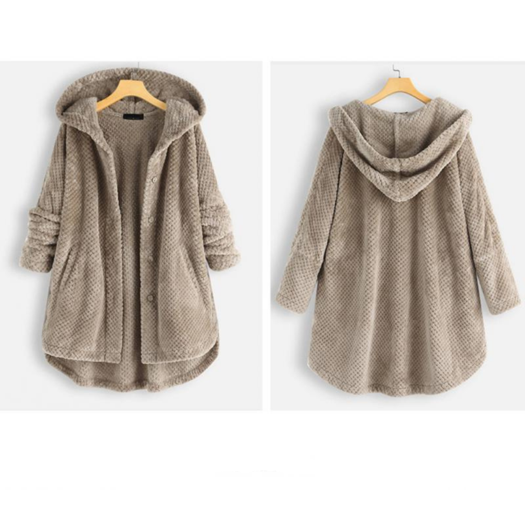 Damen Kapuzenfleece mit weicher Webstruktur