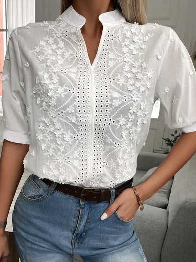 Bluse mit Stickerei | Elegante Details | Feminin & Zeitlos