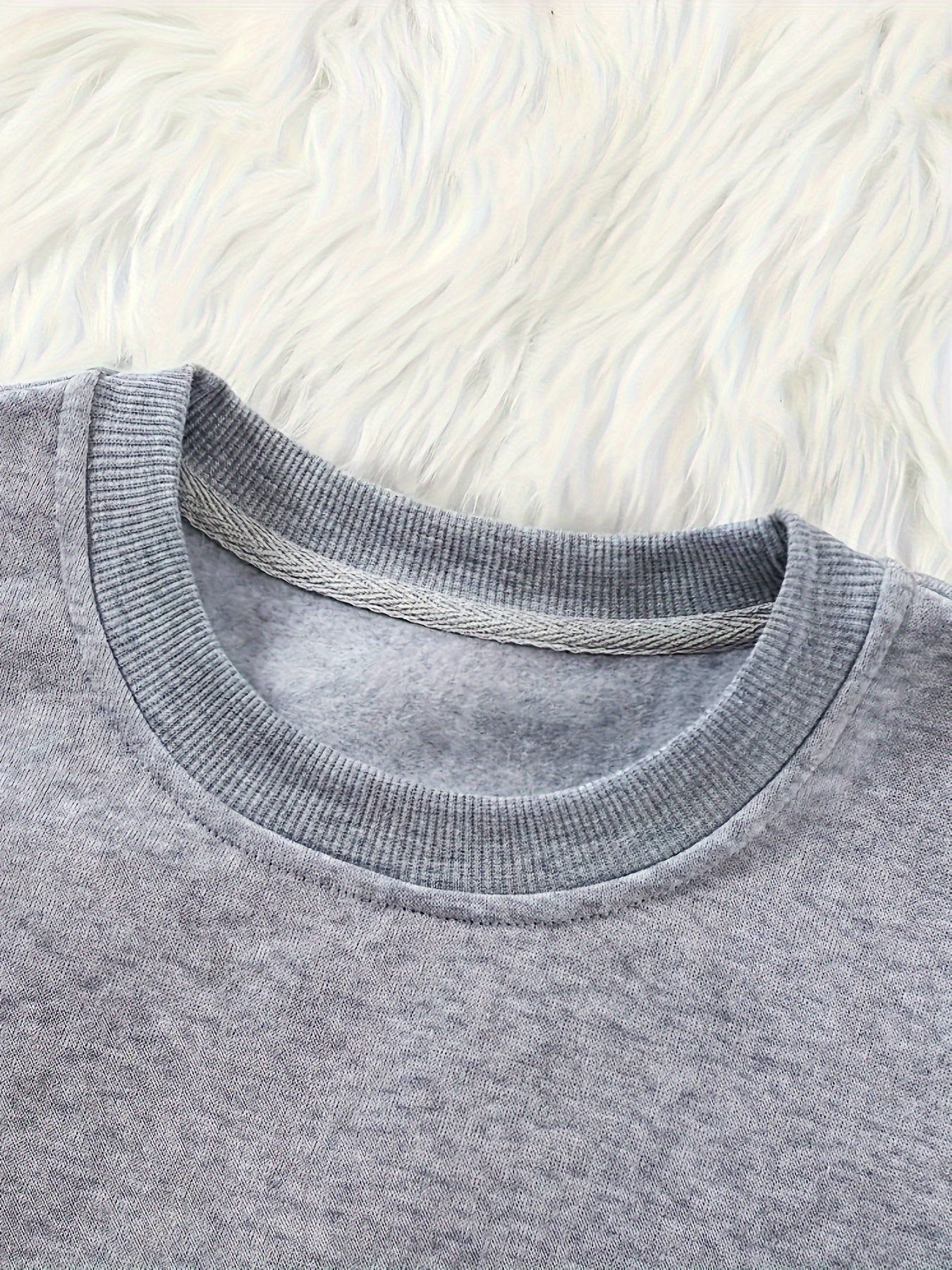 Bequemer Pullover Mit Langem Ärmel Und Plüschfutter & Jogginghose Für Damen | Ideal für Herbst/Winter