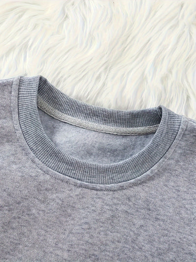 Bequemer Pullover Mit Langem Ärmel Und Plüschfutter & Jogginghose Für Damen | Ideal für Herbst/Winter