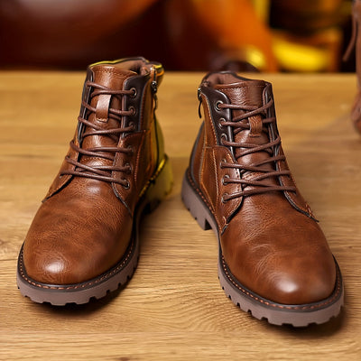 Winterschuhe Herren | Walkingstiefel Mit Reißverschluss Und Schnürung