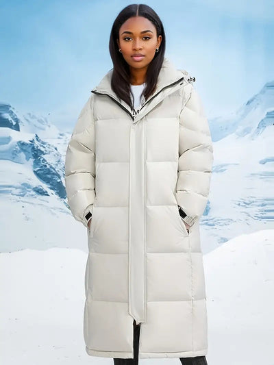 Stilvolle Schwarze Lange Winter Parkajacke Für Damen | Ideal für Winter