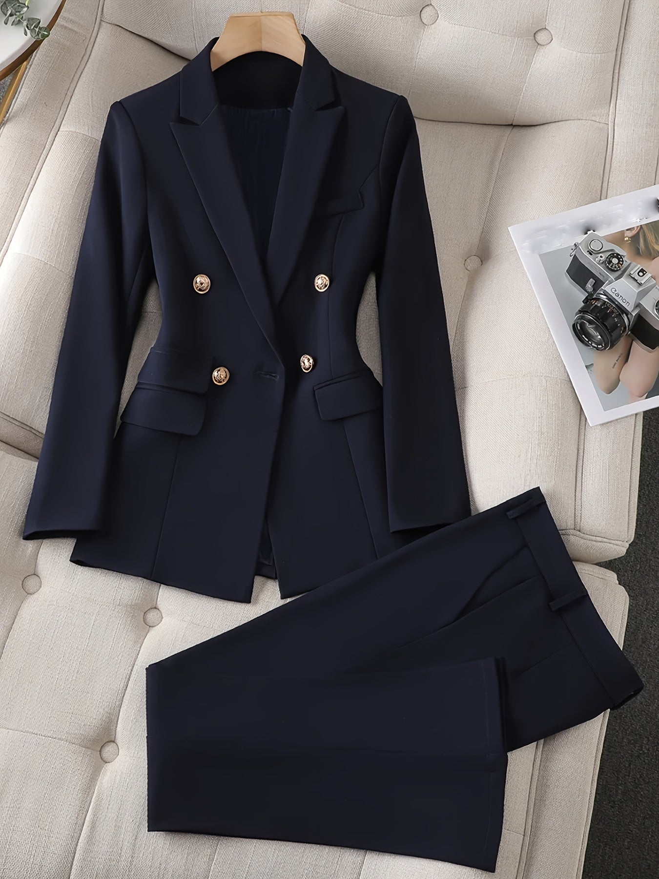 Elegantes Büro-Blazer & Hosen-Outfit-Set Für Damen | Ideal für formelle Anlässe