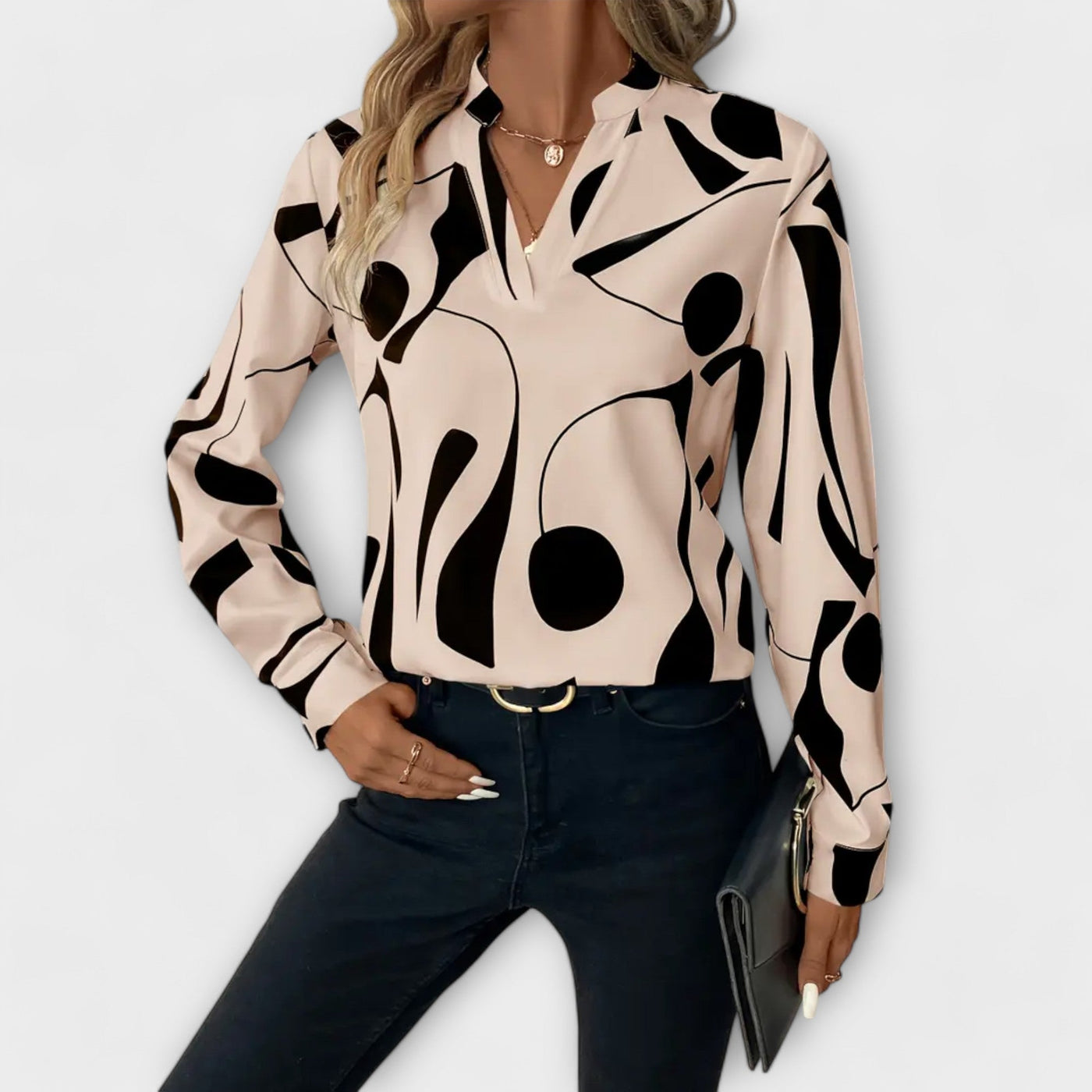 Celine | Bluse mit Geo-Design