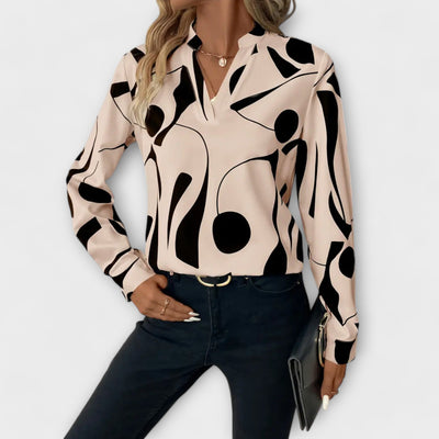 Celine | Bluse mit Geo-Design