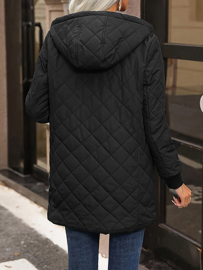 Stilvolle Warme Fleece Parka Winterjacke mit Kapuze für Damen | Perfekt für Outdoor-Aktivitäten