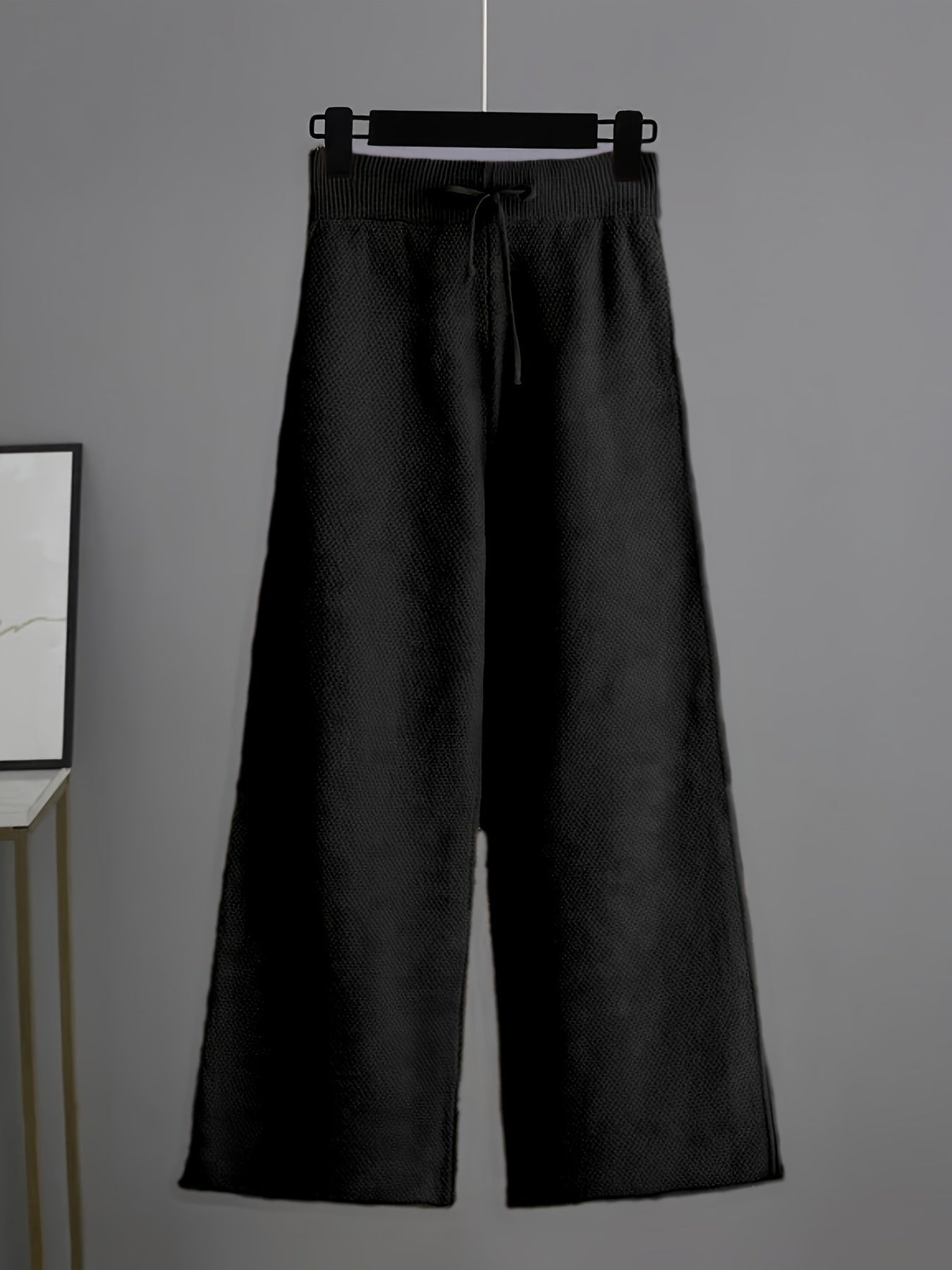 Bequemer Pullover In Einfarbigem Strick & Weitgeschnittene Jogginghose Für Damen | Ideal für Herbst/Winter