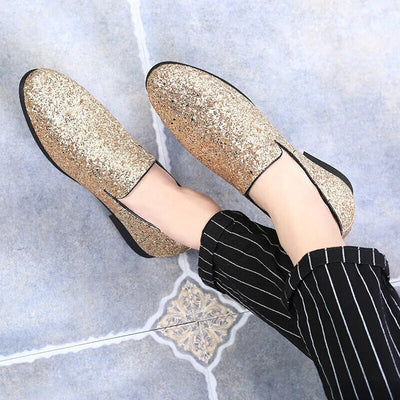 Donato - Modische Herren Slipper mit Glitzer