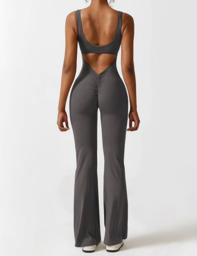 Ausgestellter Jumpsuit mit V-Rücken für Damen