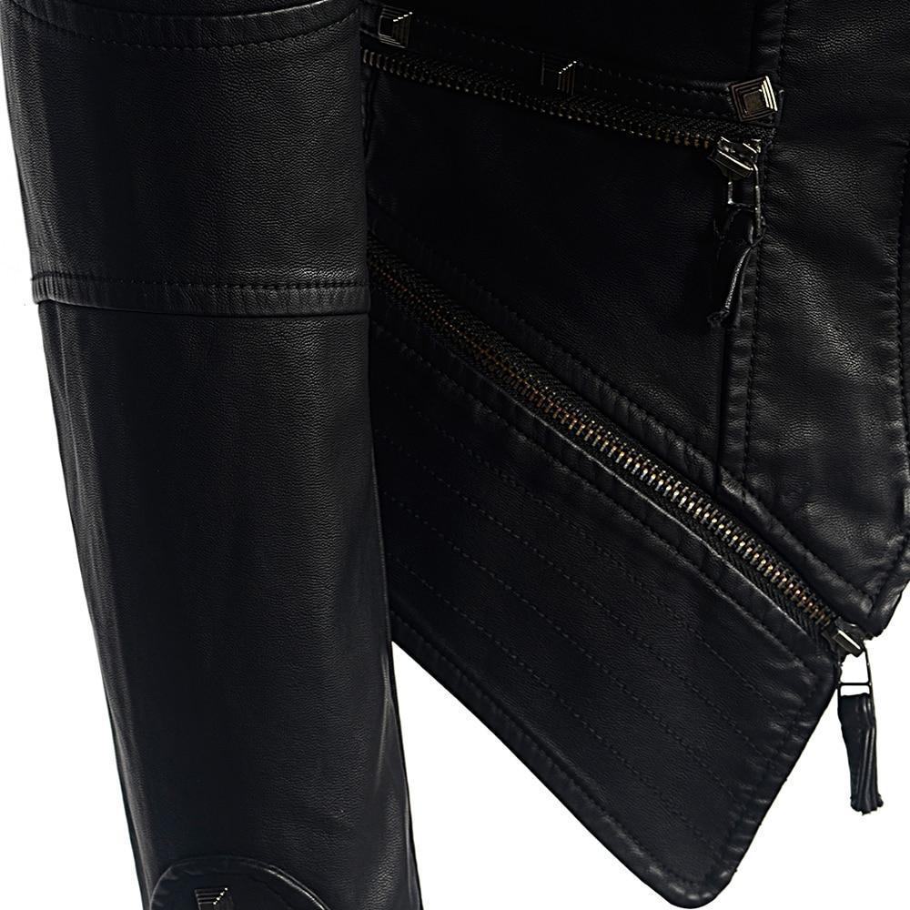 Bikerjacke Damen Slim Fit | Mit Reißverschluss für den Alltag