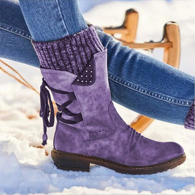 Vegan Leder Wadenlange Winter Stiefel Für Damen | Perfekt für Winteroutfits