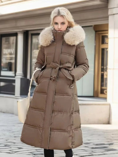 Luxuriöse Bequeme Winter Parkajacke Mit Fellkapuze Für Damen | Perfekt für Outdoor-Aktivitäten