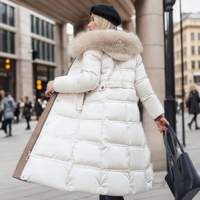 Luxuriöse Bequeme Winter Parkajacke Mit Fellkapuze Für Damen | Perfekt für Outdoor-Aktivitäten