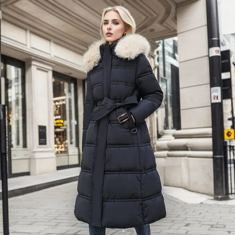 Luxuriöse Bequeme Winter Parkajacke Mit Fellkapuze Für Damen | Perfekt für Outdoor-Aktivitäten