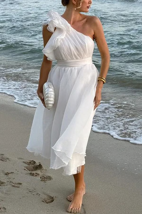 Zheon Sommerkleid – Asymmetrisch. Anmutig. Atemberaubend.