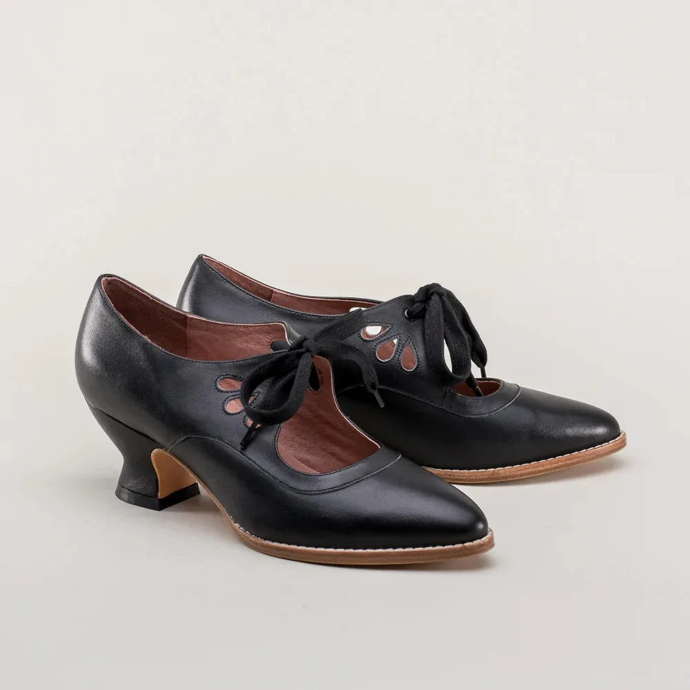 Dellia - Elegante Damen Retro Schuhe Niedriger Absatz