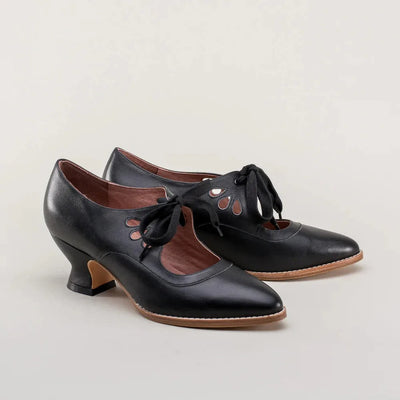 Dellia - Elegante Damen Retro Schuhe Niedriger Absatz