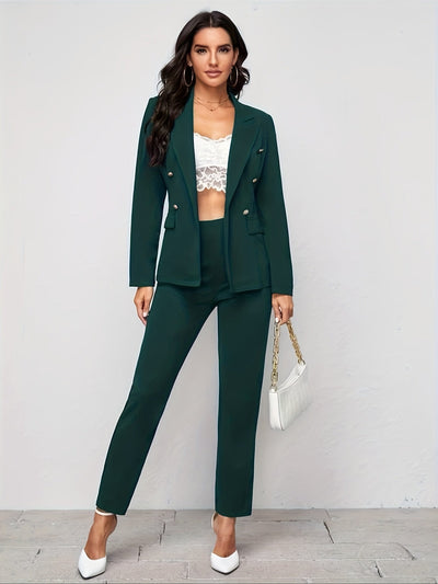Stylischer Blazer mit Breiten Schultern Zweiteiler für Damen | Perfekt für legere Tage