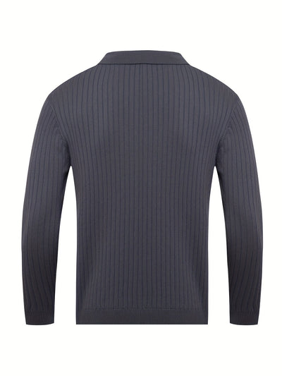 Stylisches Chic Strick-Shirt V-Ausschnitt Baumwolle Sweatshirt für Männer | Ideal für jeden Anlass