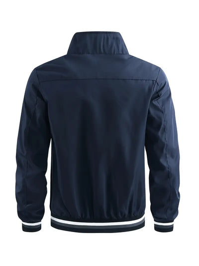 Stanton - Lässige Stehkragen Zip Up Jacke