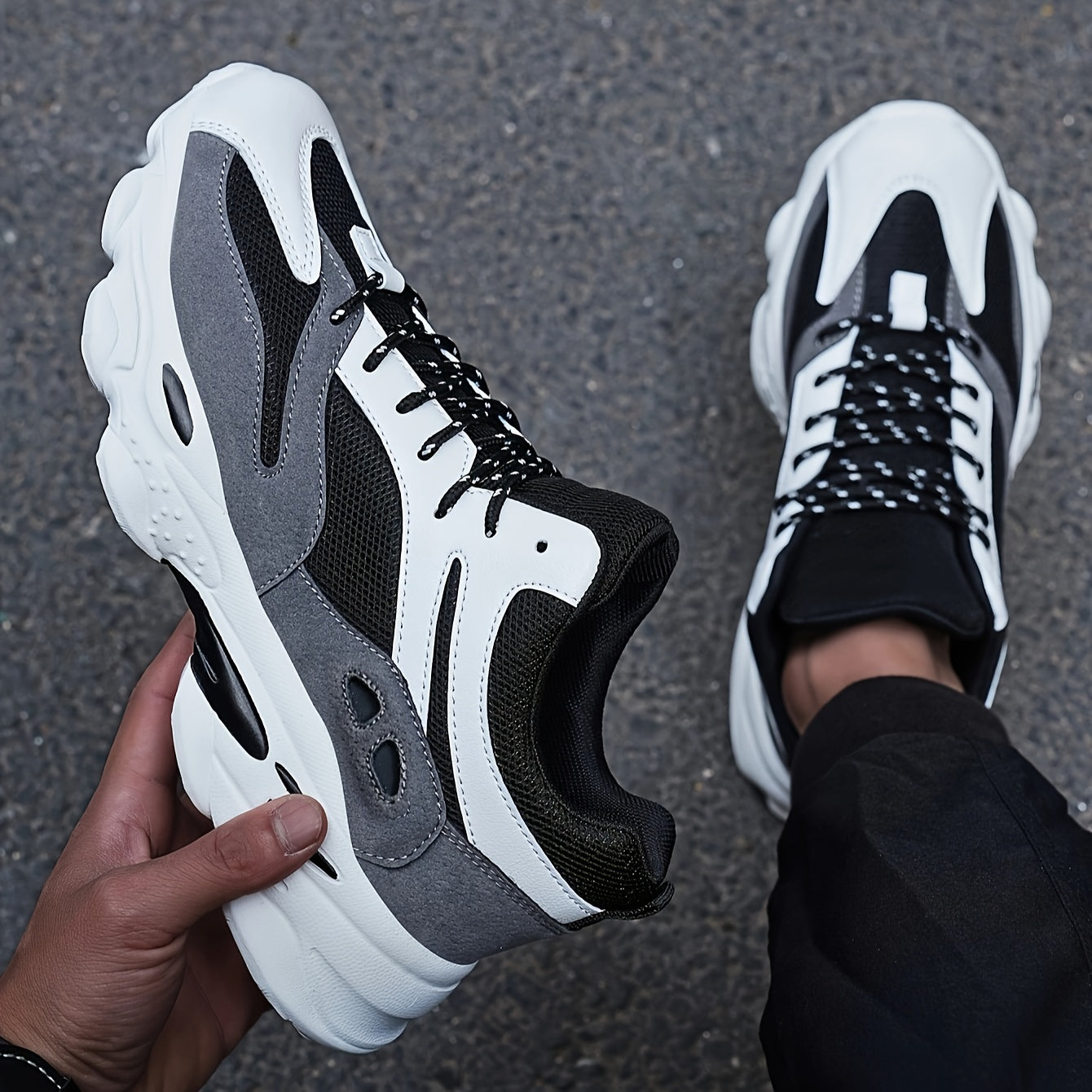 Stylische Chunky-Sneaker mit Dicker, stoßdämpfender Sohle für Damen | Perfekt für den Alltag
