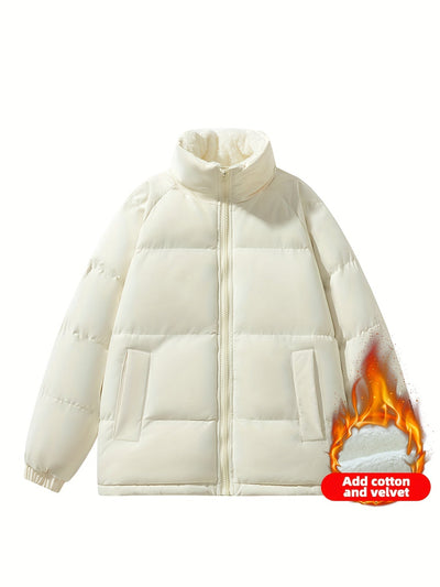 Warme modische Fleece-Puffer-Winterjacke für Damen | Perfekt für Outdoor-Aktivitäten
