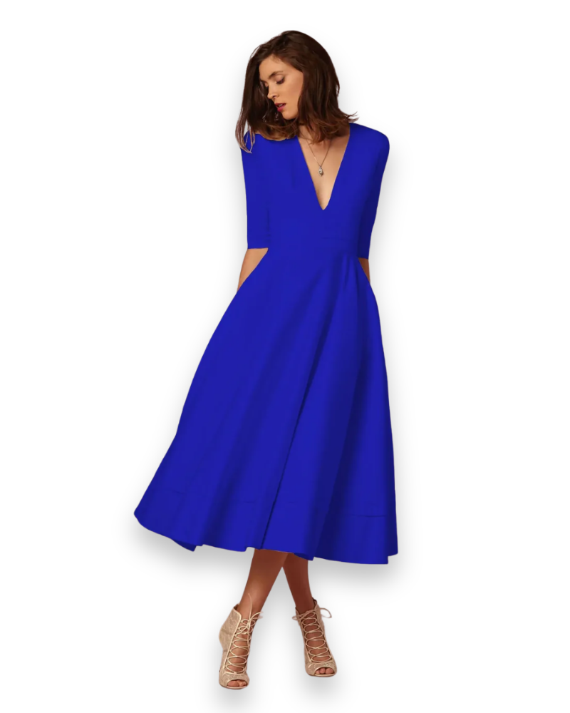 Damen Elegantes Festliches Kleid | Ärmellos Maxi