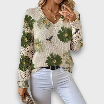 Aurelia – Eleganter Pullover mit Blumendesign