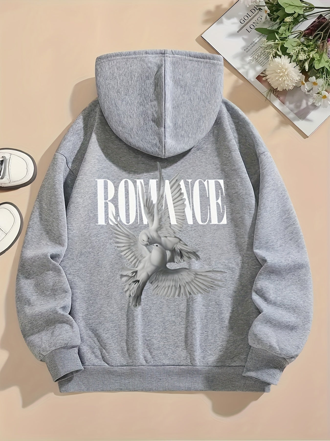 Stilvoller Pullover-Hoody mit Backprint und Kapuze für Women | Perfekt für den Alltag