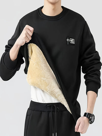 Lässiger einfarbiger Baumwolle Sweatshirt für Männer | Ideal für jeden Tag