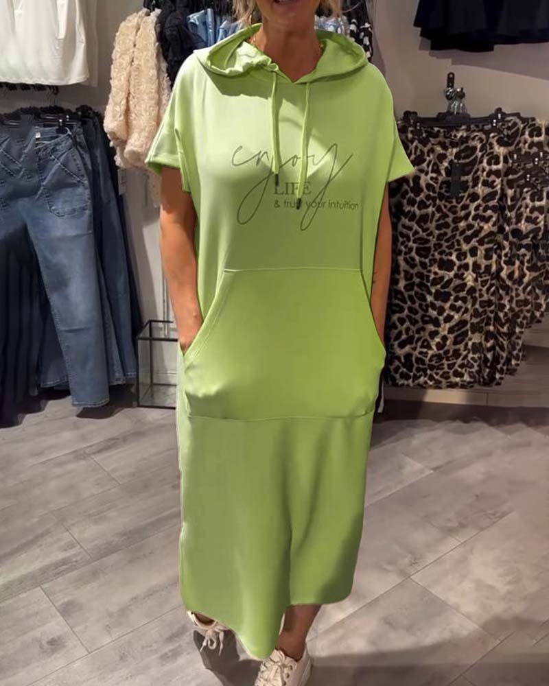 Anika™ | Lässiges Kleid mit Schnürverschluss und Kapuze