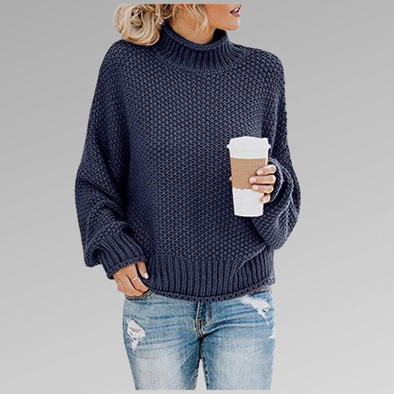 Kuscheliger Damen-Strickpullover mit Rollkragen – Modischer Pullover für Herbst und Winter