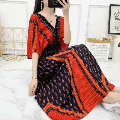 Basellia - Maxi-Kleid Retro & Casual