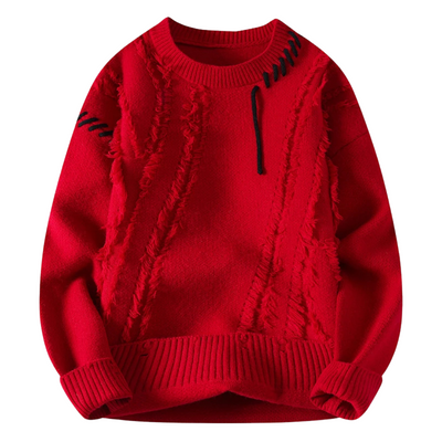 Strickpullover mit Fransen-Design | Unkonventionelle Details | Lässiger Look