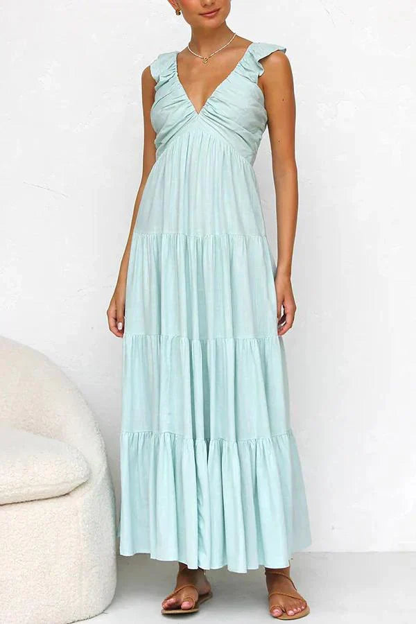 Boho-Maxikleid | Luftig & Romantisch | Volant-Design