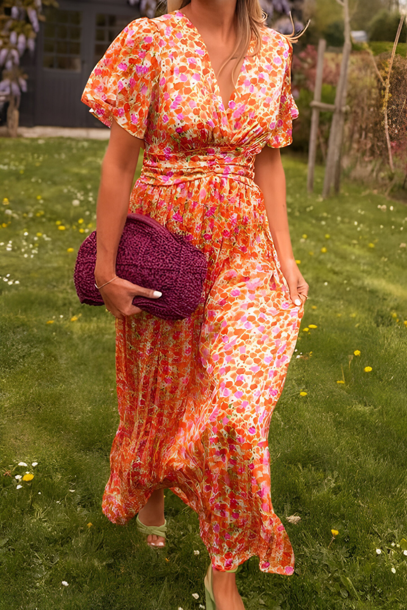 Anja™ | Maxikleid mit V-Ausschnitt
