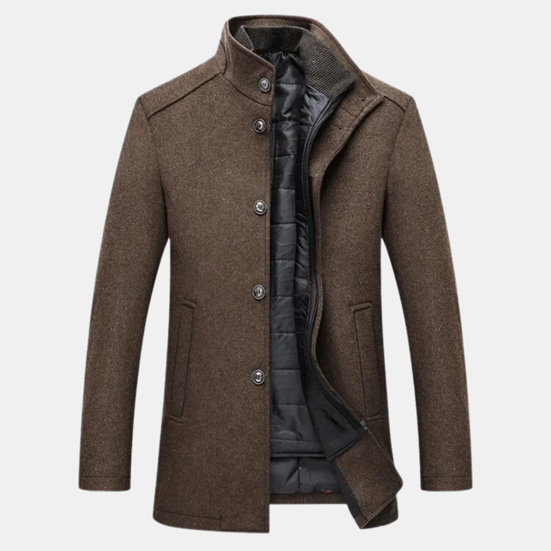 Dicker Trenchcoat aus Wolle für Herren
