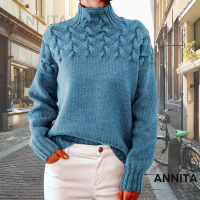 Stilvoll Baumwollrollkragen Gestrickter Pullover Für Damen | Perfekt für Casual Days